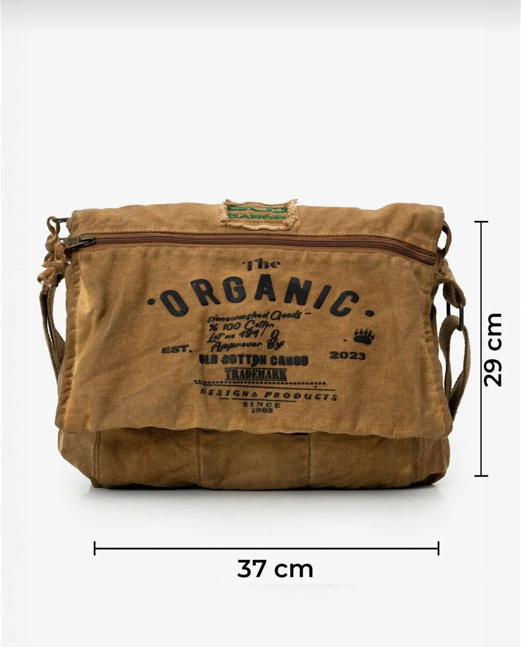 Old Cotton Cargo Ayarlanabilir askılı fermuarlı omuz ve çapraz çanta