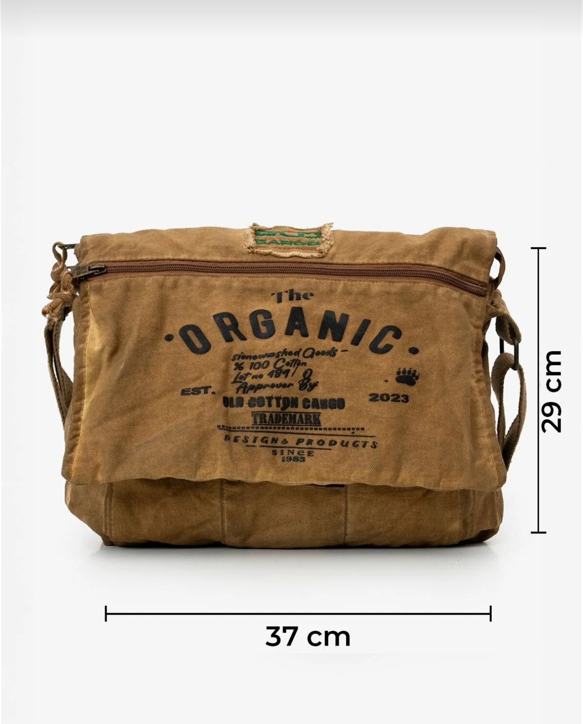 Old Cotton Cargo Ayarlanabilir askılı fermuarlı omuz ve çapraz çanta